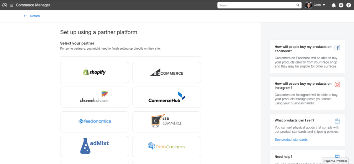 Facebook Sync Partner Platform Step 2 Facebook Sync Partner Platform Step 2