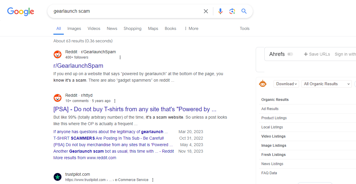 Gearlaunch Scam Google SERP 2024 Gearlaunch Scam Google SERP 2024