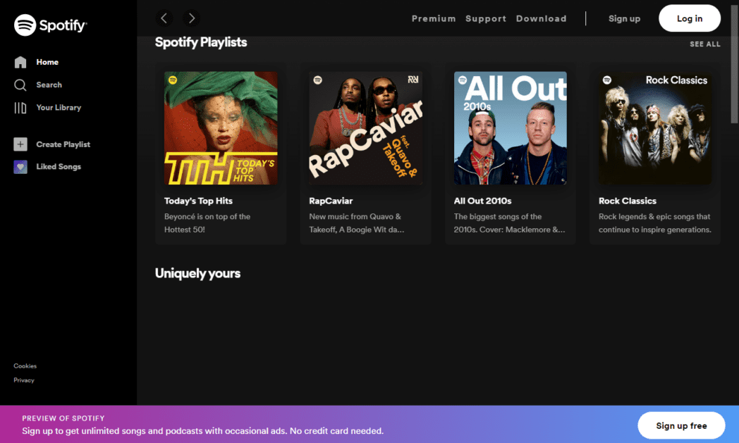 image 10 Spotify Homepage