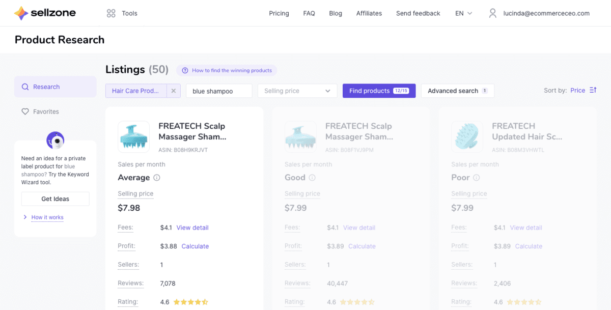 image Sellzone Product Research