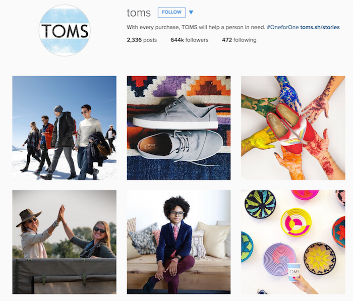 Screen Shot 2015 08 12 at 4.27.28 PM toms instagram page