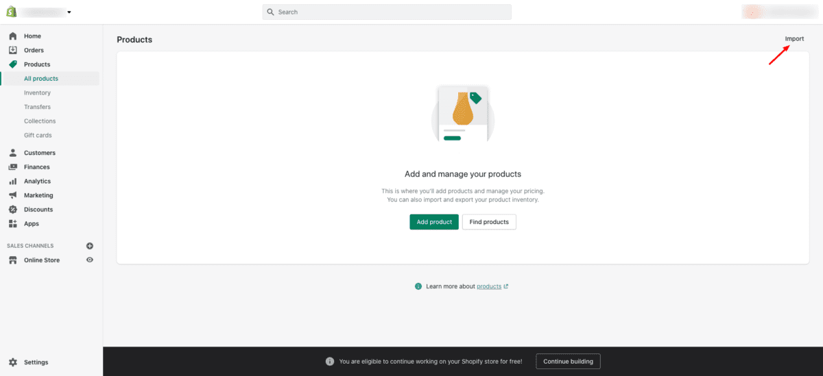 Import Products Shopify 1 Import Products