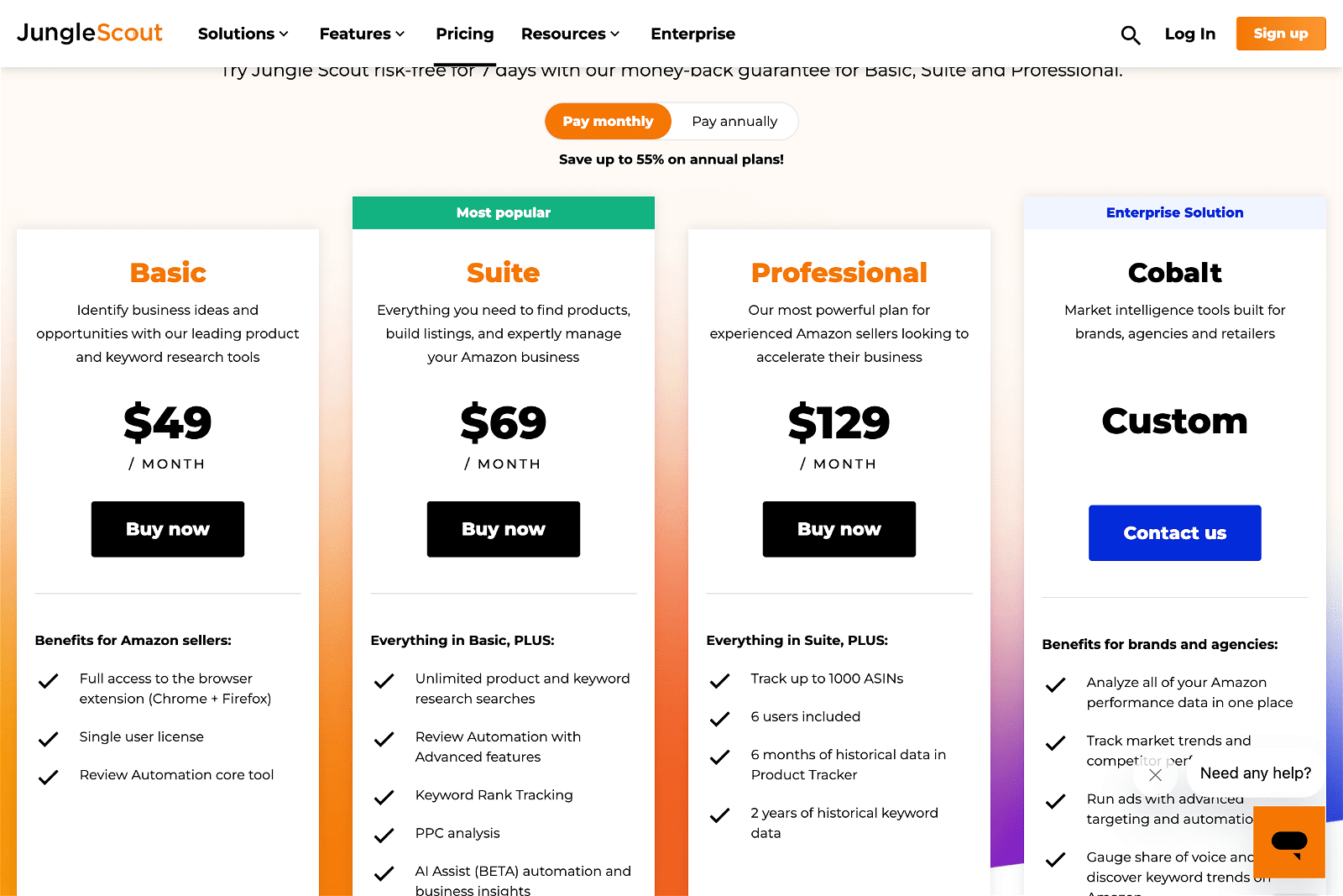 Jungle Scout Pricing Plans Monthly Membership Costs Jungle Scout Jungle Scout Pricing & Plans - Monthly Membership Costs - Jungle Scout