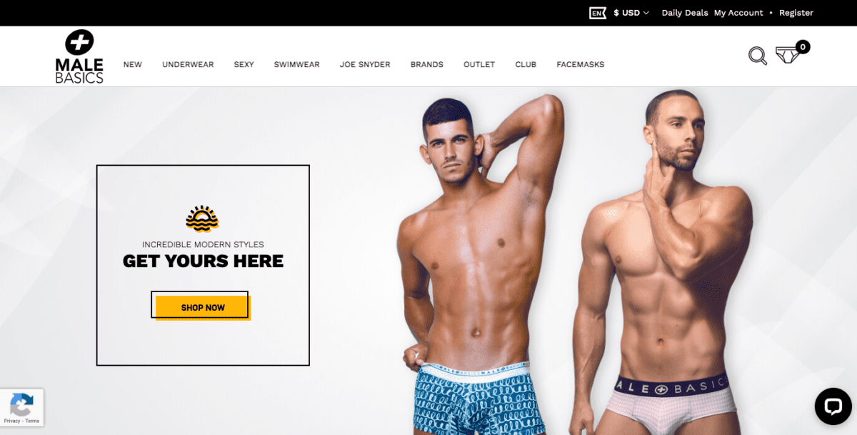 malebasics.com Screenshot Male Basics