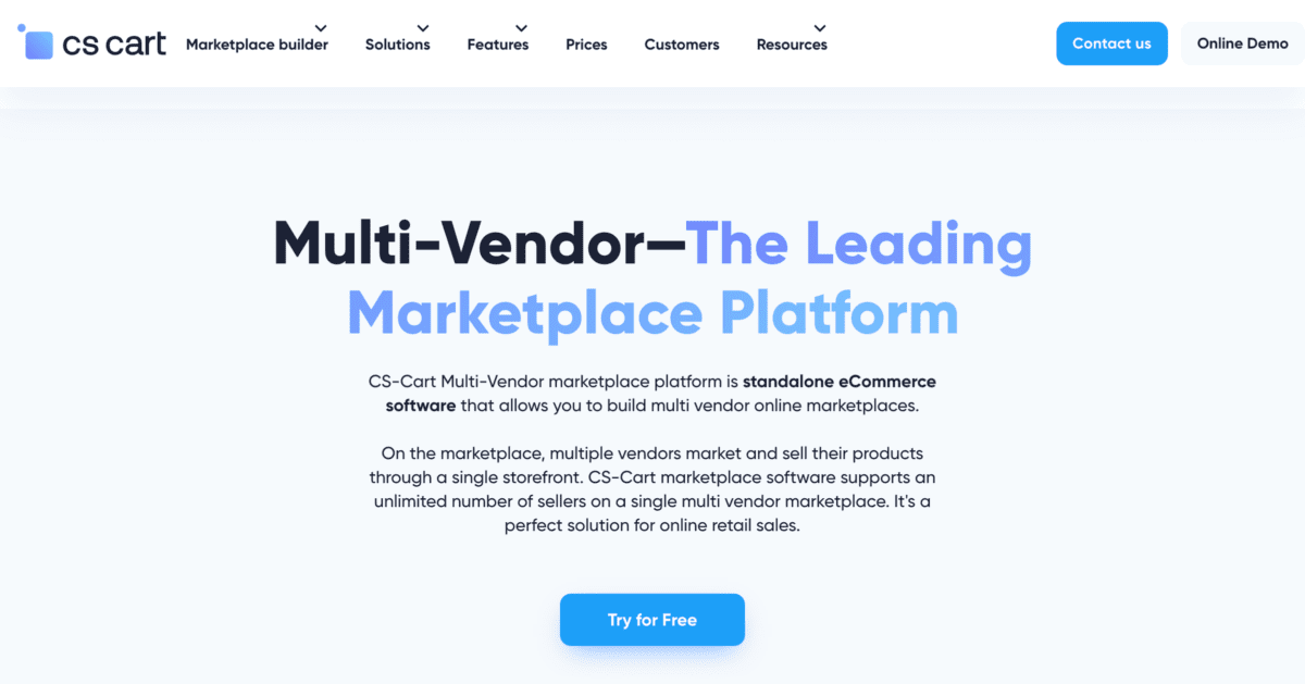 Marketplace Platform for Multi Vendor Marketplaces CS Cart CS-Cart Multi-Vendor