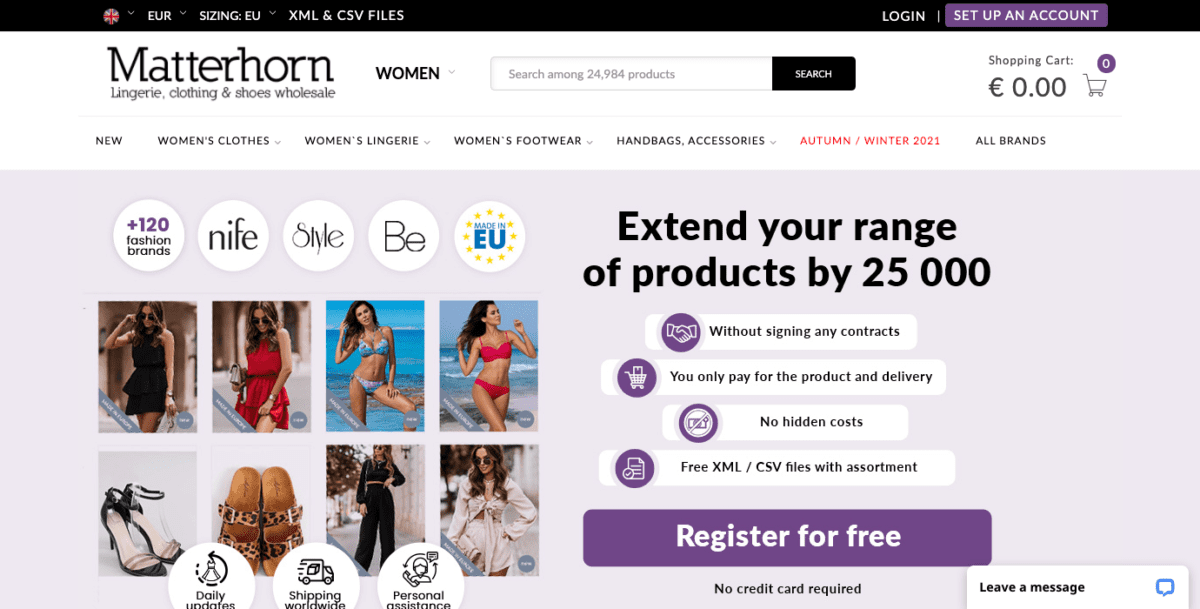 matterhorn wholesale.com Screenshot Matterhorn Wholesale