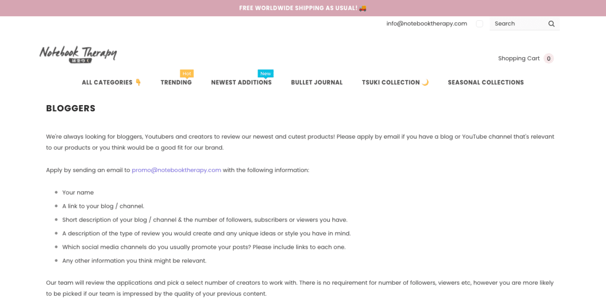 notebooktherapy.com pages bloggersScreenshot Notebook Therapy