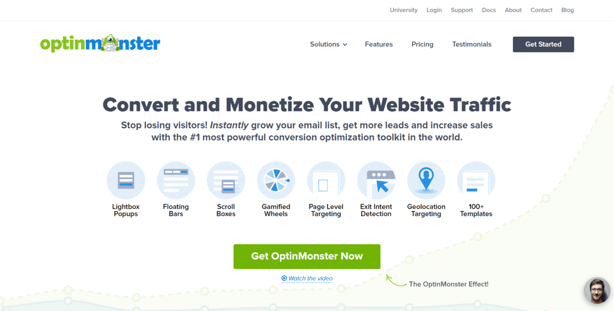 optinmonster.com Screenshot Optinmonster Homepage