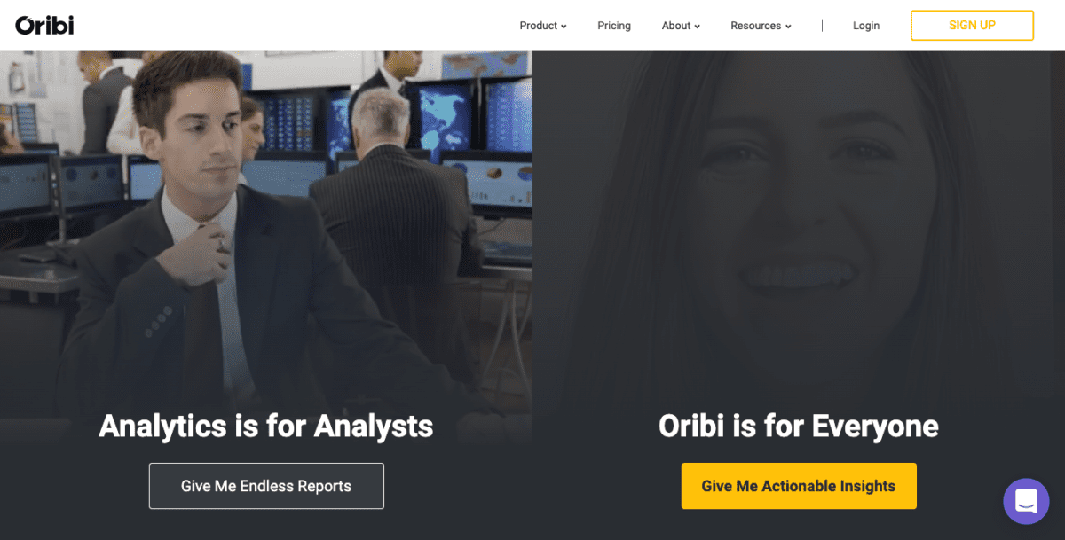 oribi.io Screenshot Oribi