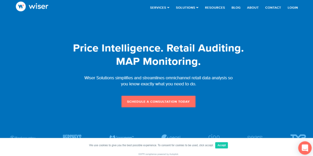 Price Intelligence. MAP Pricing. Retail Auditing. Wiser Solutions Price Intelligence. Map Pricing. Retail Auditing. Wiser Solutions