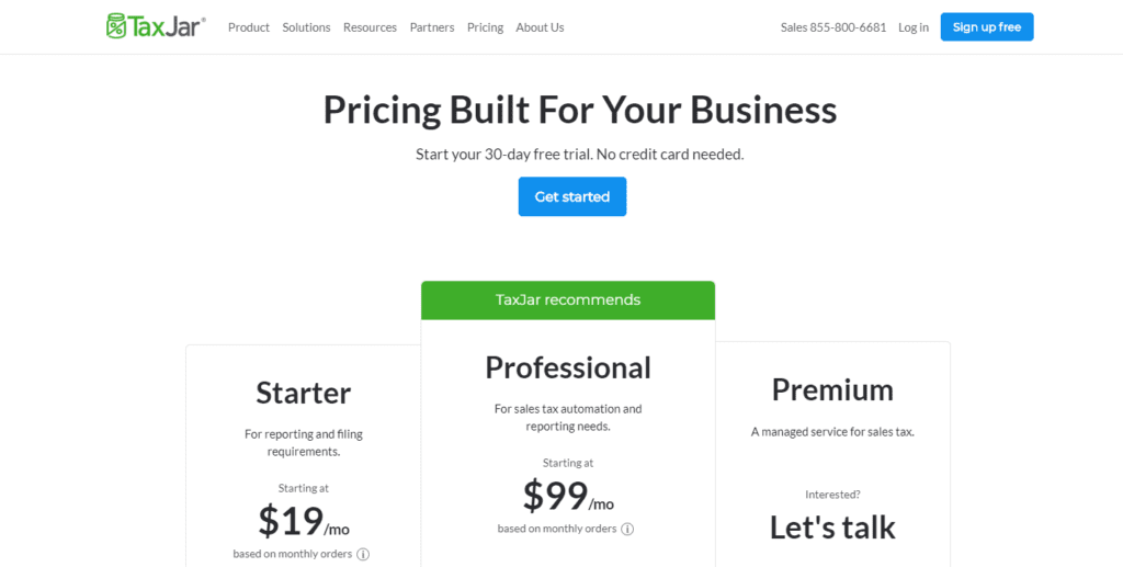 Pricing and Plans TaxJar Pricing And Plans Taxjar