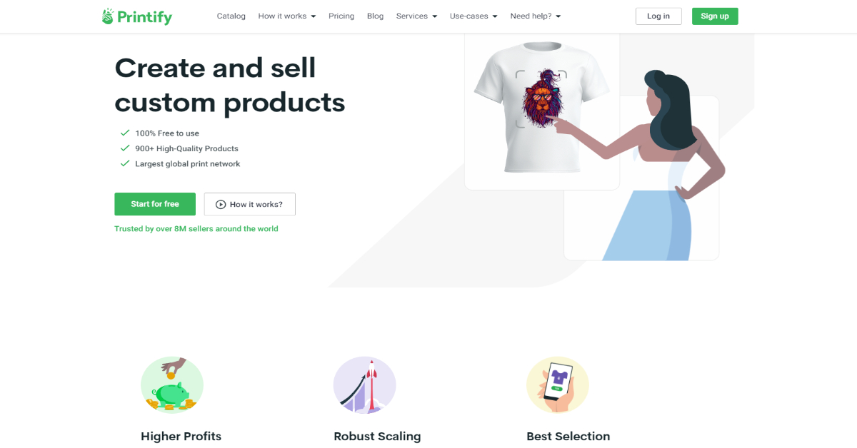 Printify Homepage Overview Printify Homepage Overview