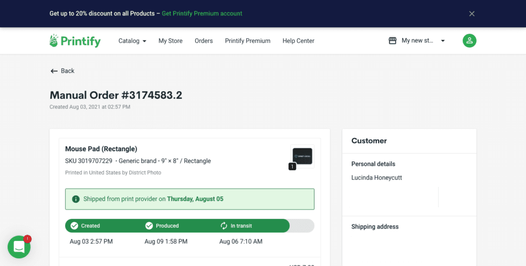 printify.com app welcomeScreenshot 7 Using printify without an online store setup