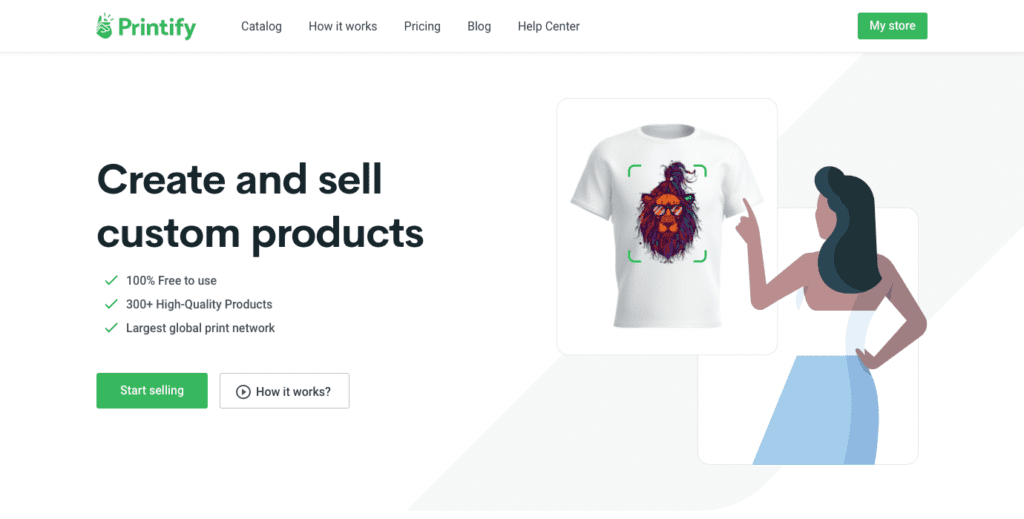 printify.com Screenshot Printify: Print on demand company