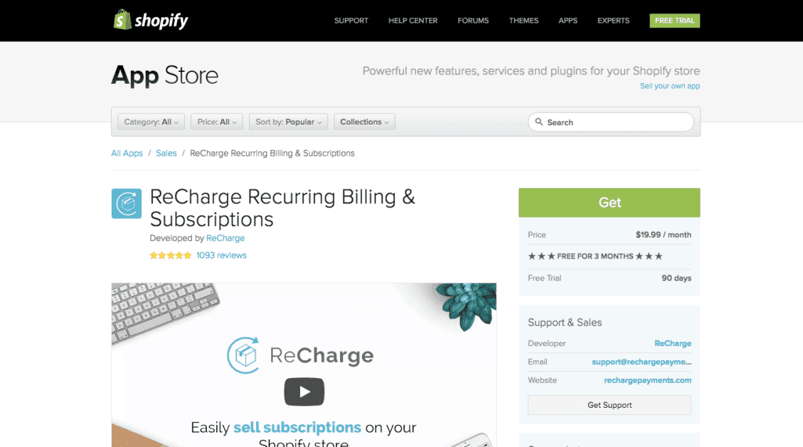 ReCharge Recurring Billing Subscriptions – Ecommerce Plugins for Online Stores – Shopify App Store Shopify App Store