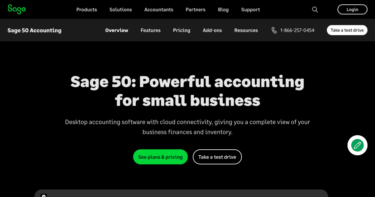 Sage 50 Accounting Screenshot Sage 50