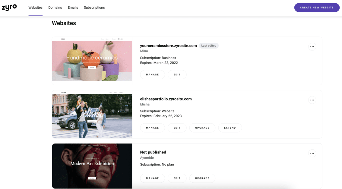 Screenshot 2022 02 22 at 20.08.48 New Zyro Dashboard