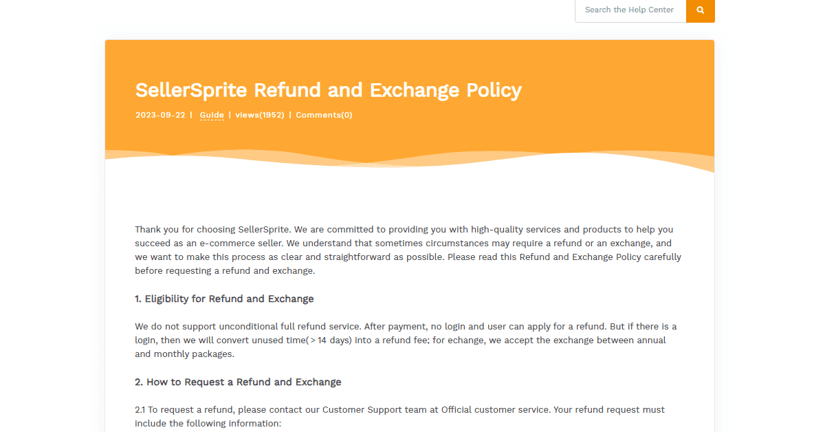 SellerSprite Refunds SellerSprite Refunds
