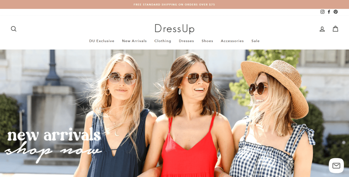shopdressup.com Screenshot Dress Up Homepage