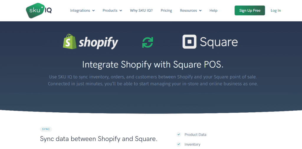 Shopify Integration with Square POS skuIQ Integrated Omnichannel Retail Integrate Square With Shopify Using SkuIQ