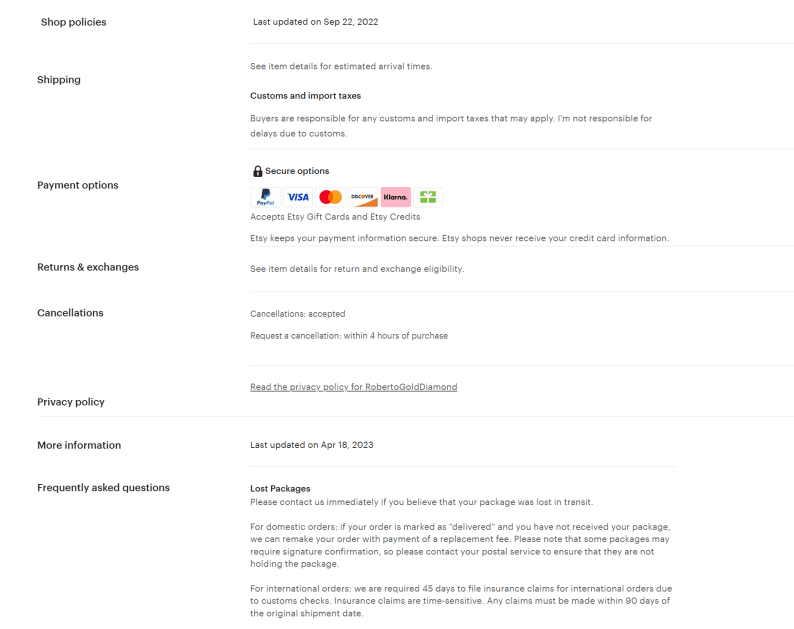 store policies on etsy store policies on etsy