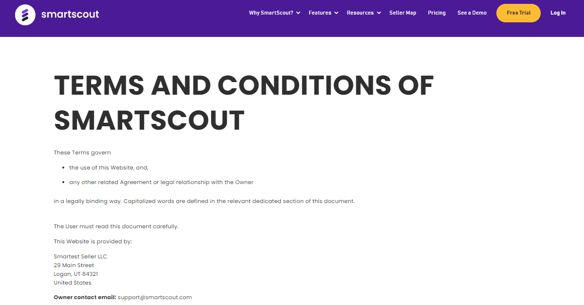 Terms of Use SmartScout Terms Of Use SmartScout