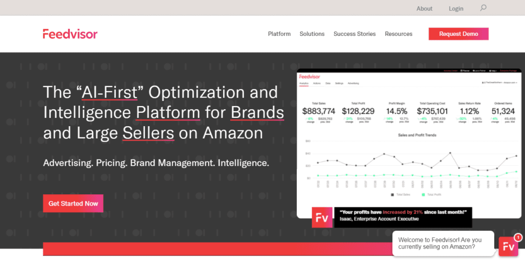 The “AI First” Optimization and Intelligence Platform for Large Sellers and Brands on Amazon Feedvisor Feedvisor powers up your repricing strategy in real time