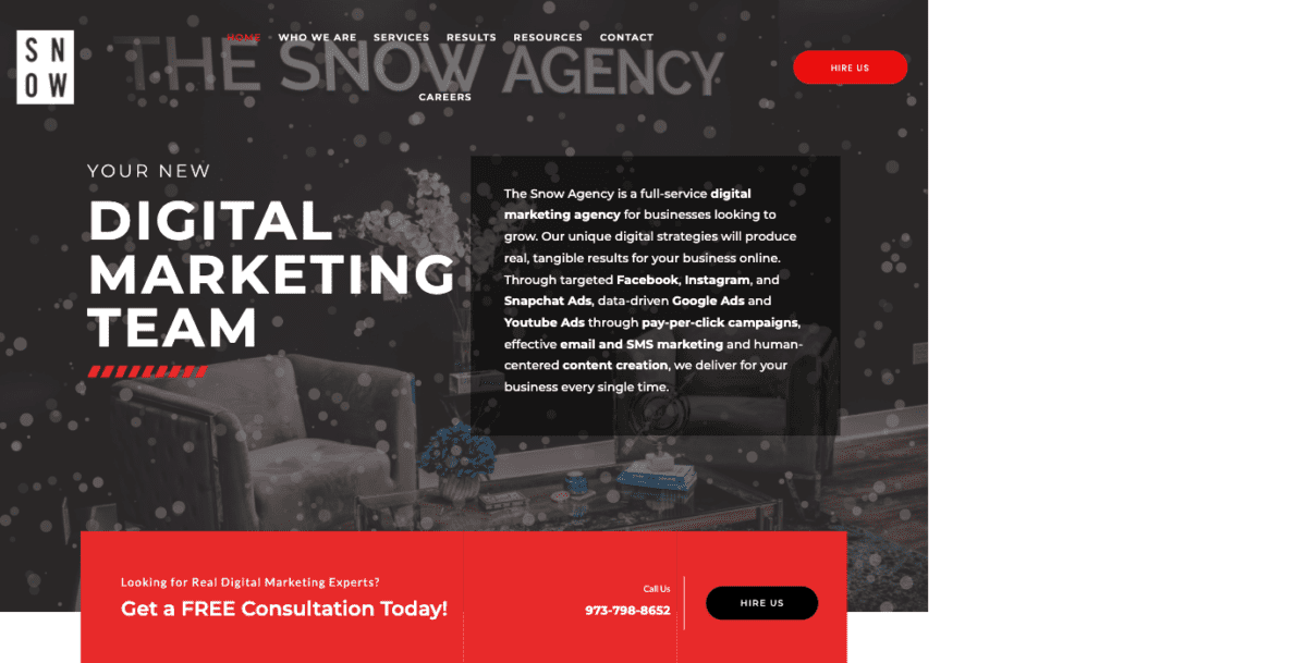 thesnowagency.com Screenshot The Snow Agency