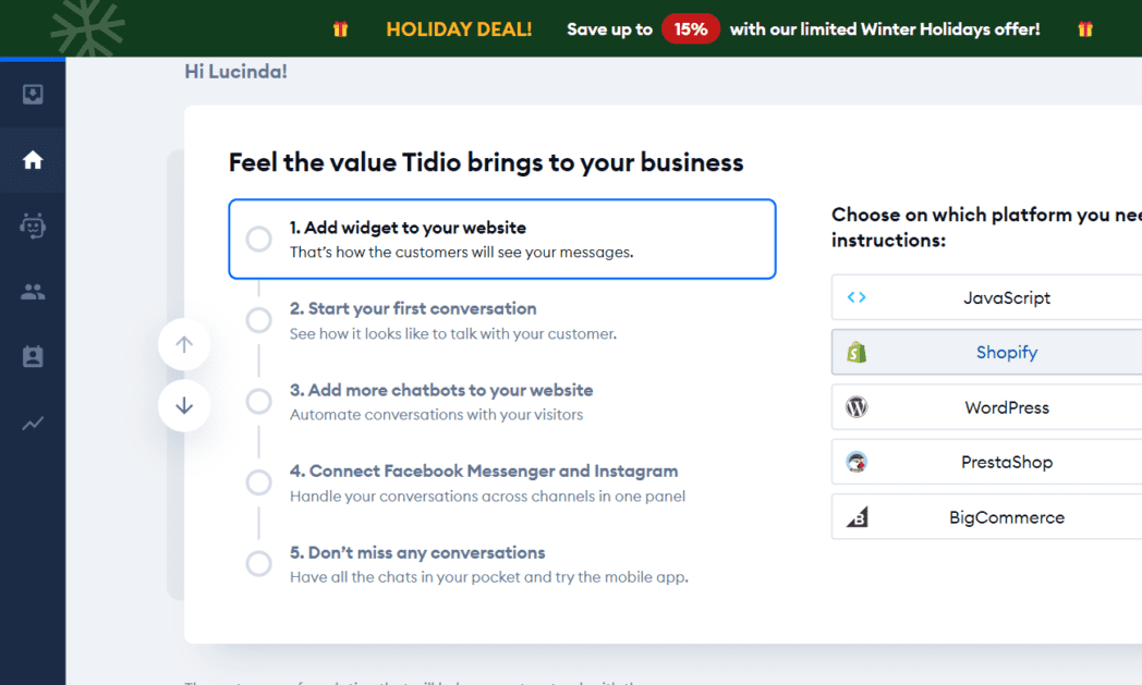 Tidio Onboarding Tidio Onboarding