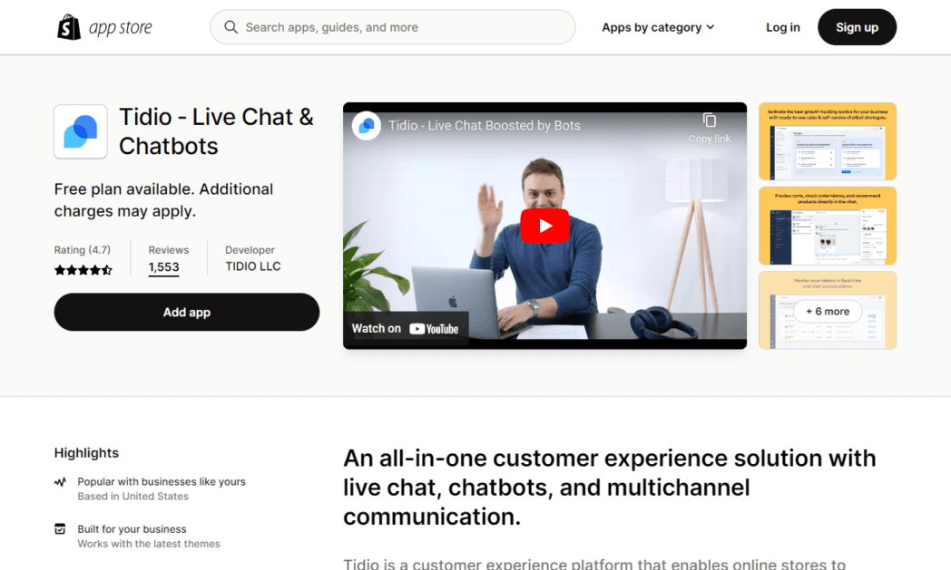 Tidio Shopify App Tidio Shopify App