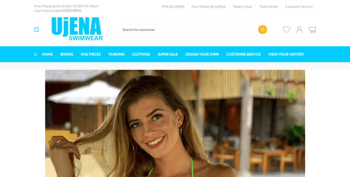 ujenaswimwear.com Screenshot Ujeana