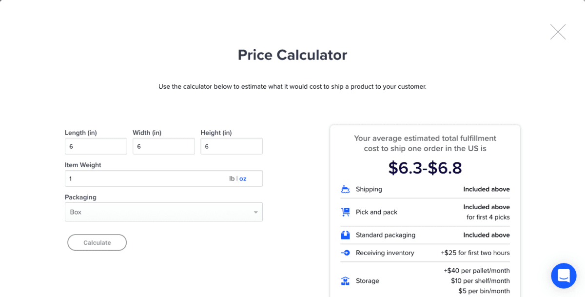 web.shipbob.com app merchant Screenshot Shipbob Pricing