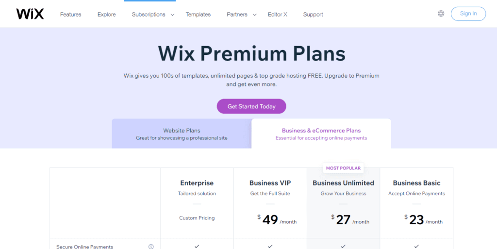 Wix Pricing Information Upgrade to a Premium Plan Wix.com Wix Pricing Information Upgrade To A Premium Plan Wix.com