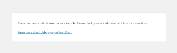 wordpress critical error 1 wordpress critical error