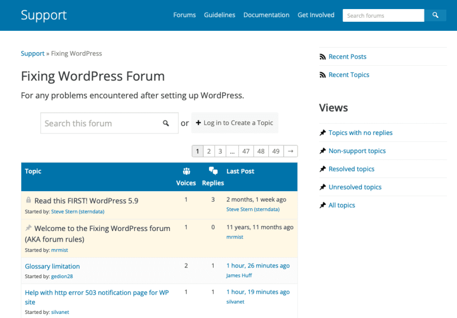 wordpress forum wordpress forums