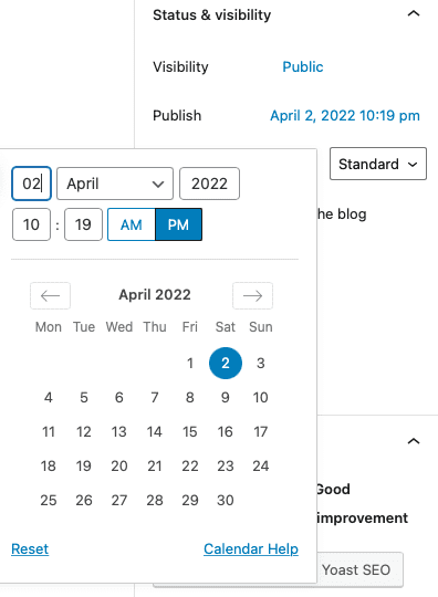 wordpress schedule Scheduling a post in WordPress
