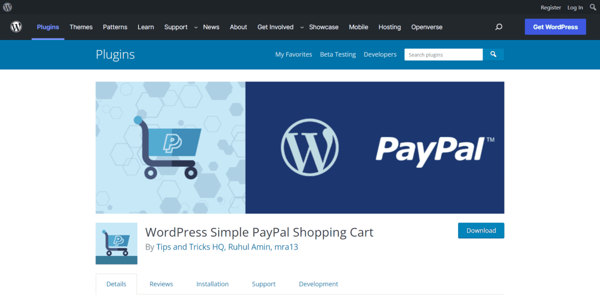 wordpress.org plugins wordpress simple paypal shopping cart Screenshot Simple PayPal Shopping Cart