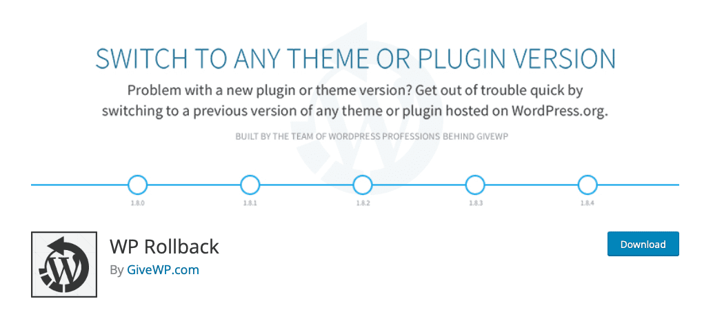 wp rollback 1 WP Rollback