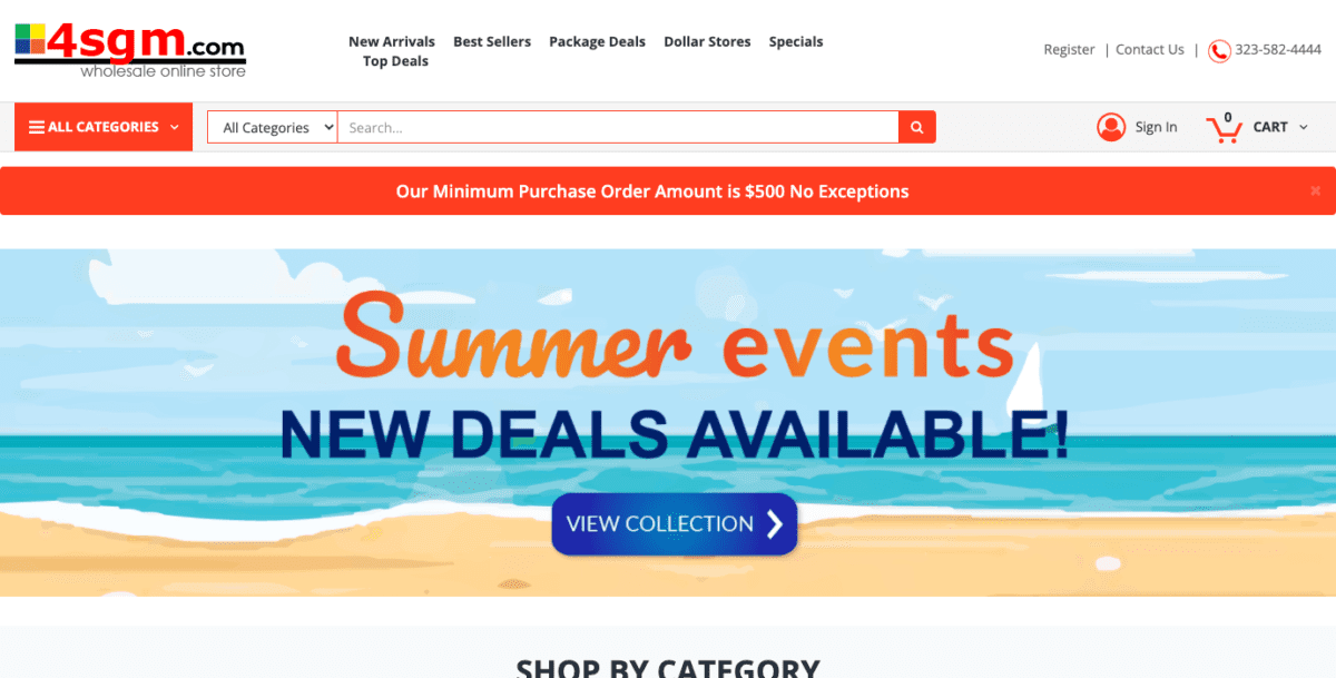 www.4sgm.com Screenshot Four Seasons General Merchandise
