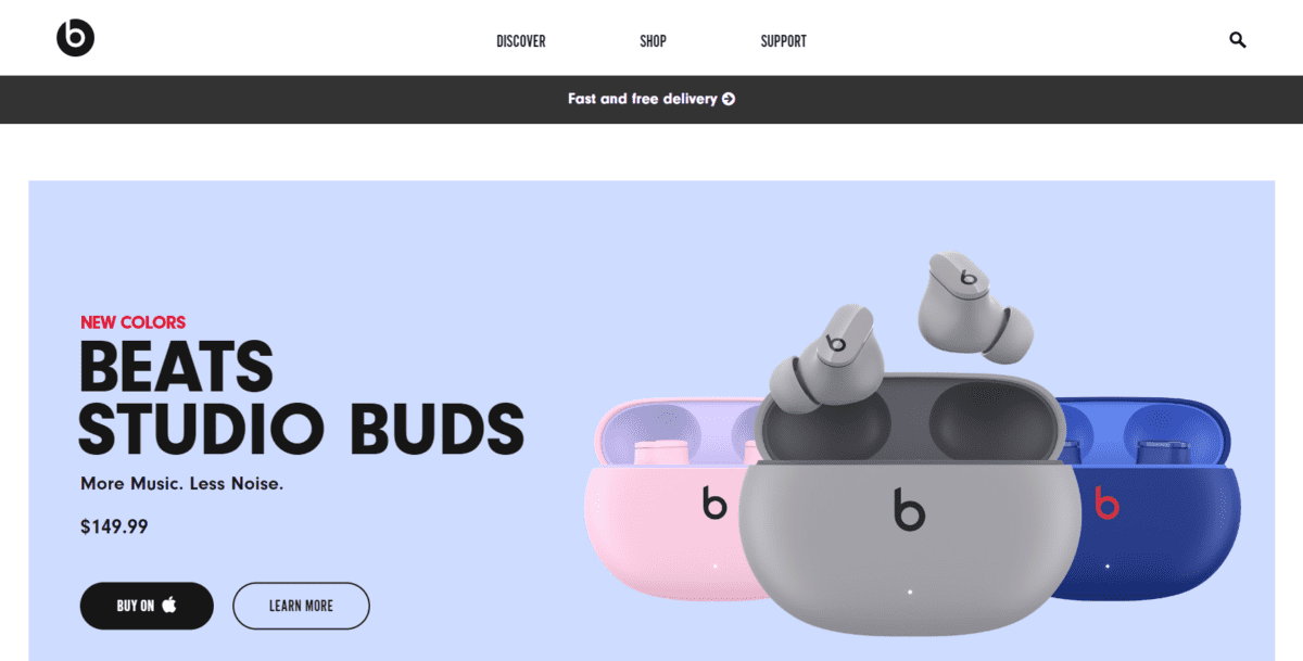 www.beatsbydre.com Screenshot Beats by Dre
