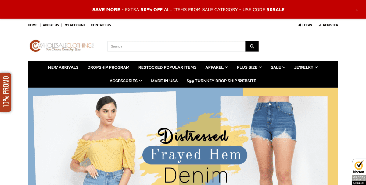 www.ccwholesaleclothing.com Screenshot CCWholesaleClothing