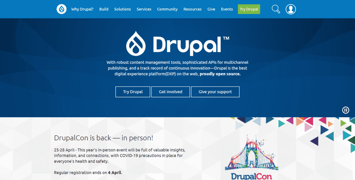 www.drupal.org Screenshot www.drupal.org Screenshot