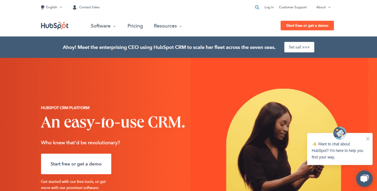 www.hubspot.com Screenshot Hubspot Homepage