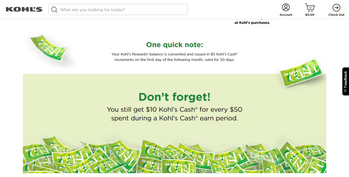 www.kohls .com feature rewards.jspScreenshot Kohls Rewards Customer Loyalty Program