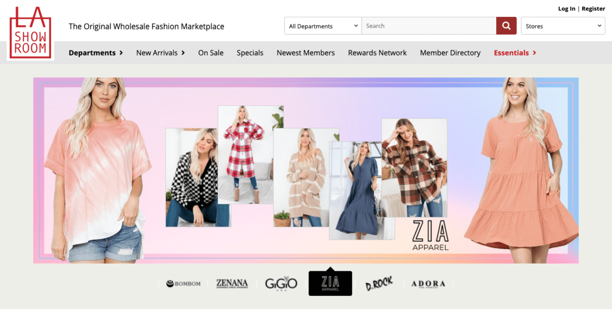 www.lashowroom.com Screenshot LA Showroom
