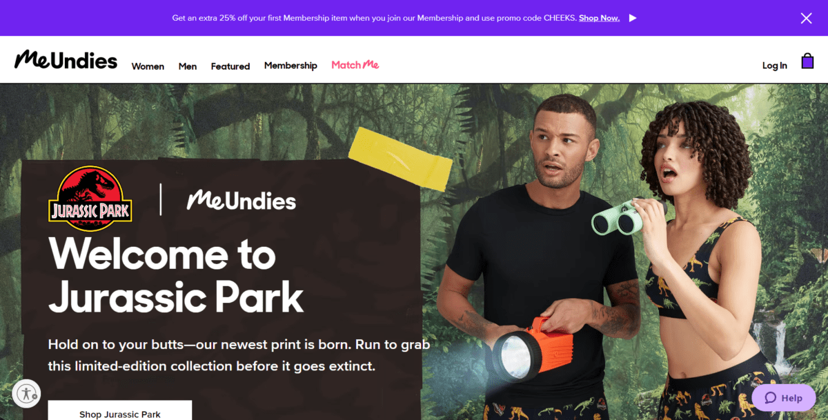 www.meundies.com Screenshot MeUndies