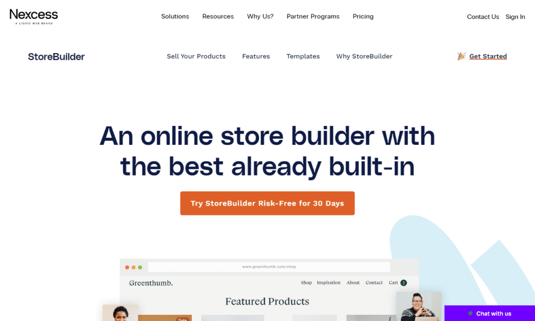 www.nexcess.net storebuilder Screenshot Nexcess Storebuilder