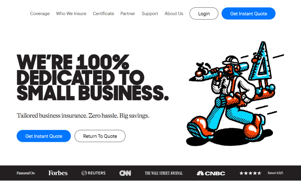 www.nextinsurance.com Screenshot Next Business Insurance Homepage