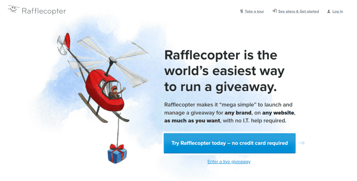 www.rafflecopter.com Screenshot Rafflecopter Homepage
