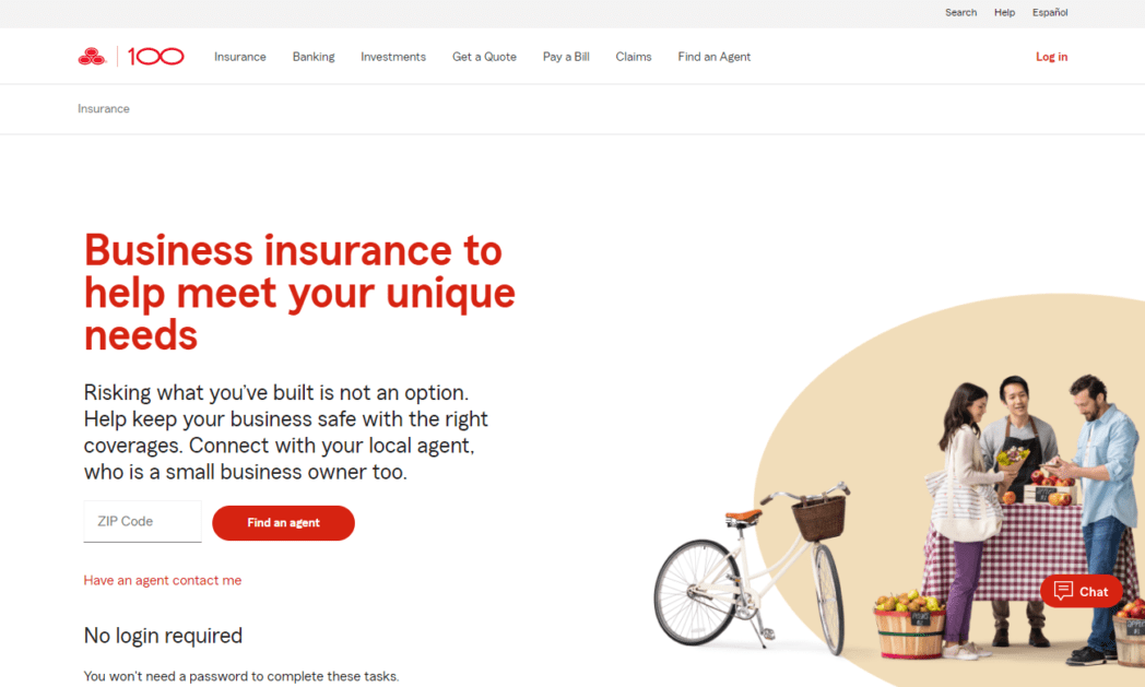 www.statefarm.com small business solutions insuranceScreenshot State Farm Business Insurance Homepage